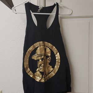 Black/ gold tank top